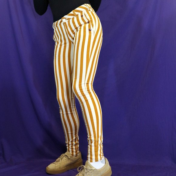 Scotch & Soda Mustard Striped Pants - Picture 2 of 4